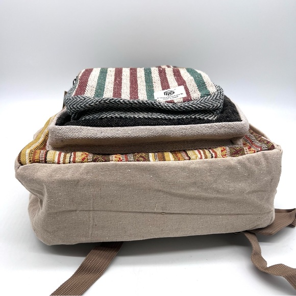Multi pocket Hemp cotton blend backpack - Picture 11 of 11